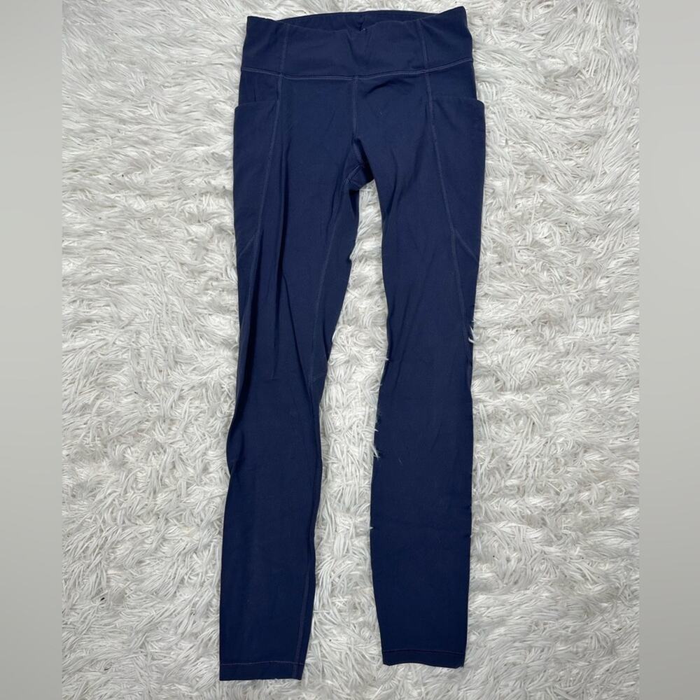Athleta GIRL Stash Your Treasures Tight  Size Large Navy Blue